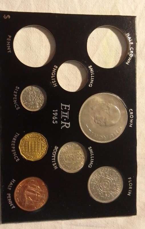 1965 UK coin set - only 5 coins