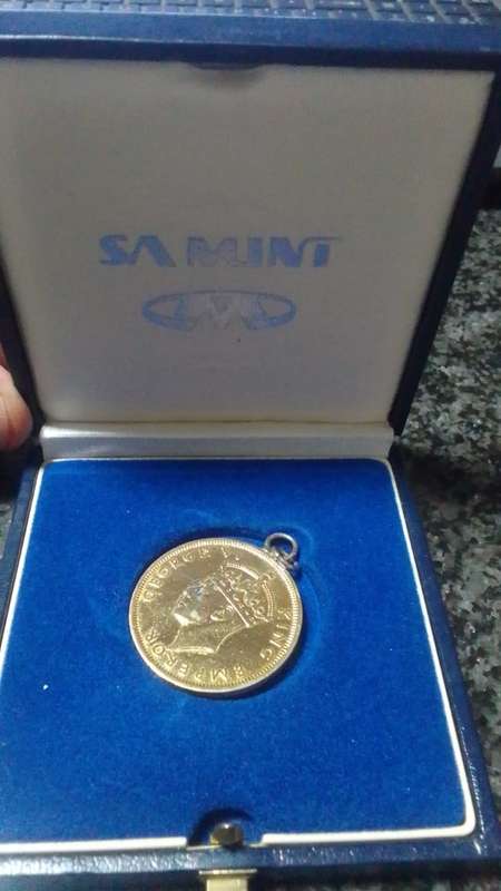 VERY SCARCE 1947 Southern Rhodesia King Emperor George VI 3D half-crown Coin Pedant (Pendant Only)