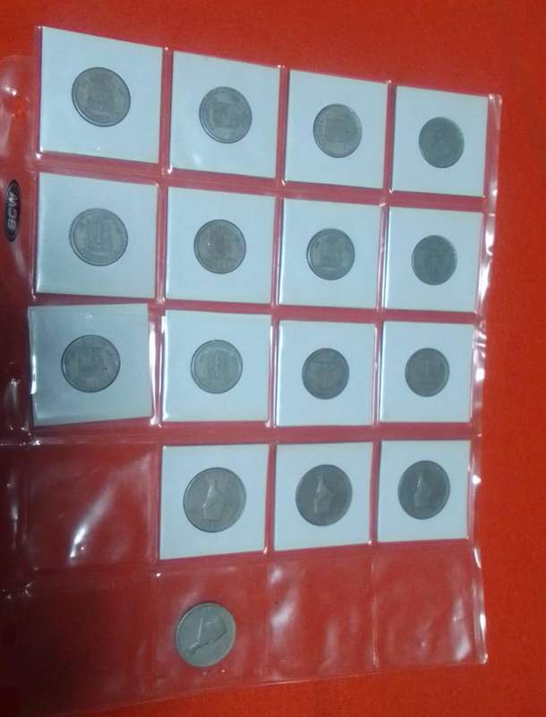1964 Rhodesia coins - 12x 10 cent & 4x 20 cent coins in plastic sleave