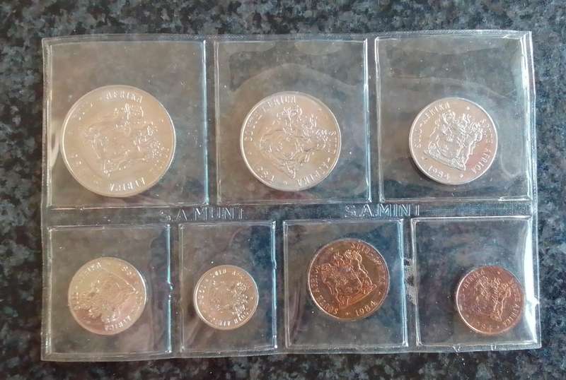 1984 South African Coin set in Sealed Plastic Sleeve
