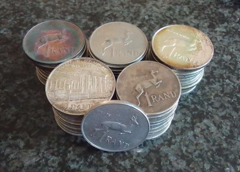 51 x South African R1 coins Mixed dates