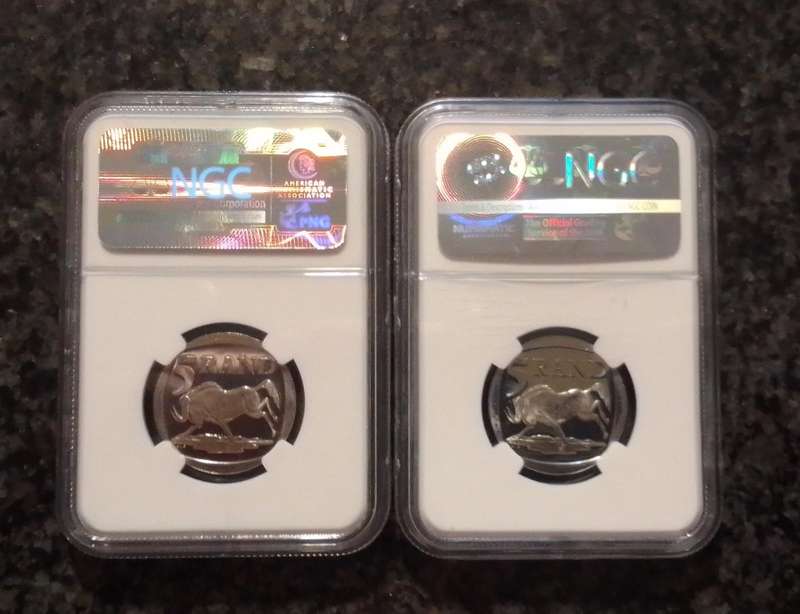 2x 2000 South Africa Mandela R5 - High Grades PL65 & PL66 Ultra Cameo