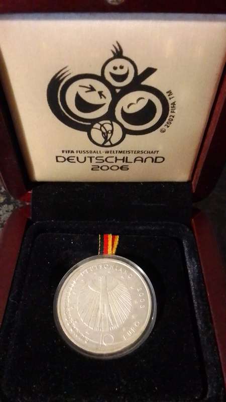 Germany 10 Euro silver coin FIFA Football World Cup 2006 Germany 2003 - Brilliant Uncirculated Coin