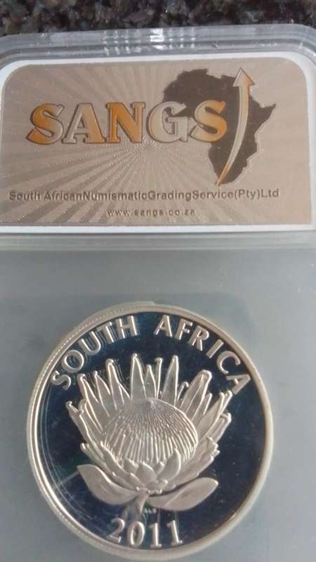 **PERFECT COIN PF70 GRADE - 2011 South Africa JM Coetzee SILVER R1 Protea Series