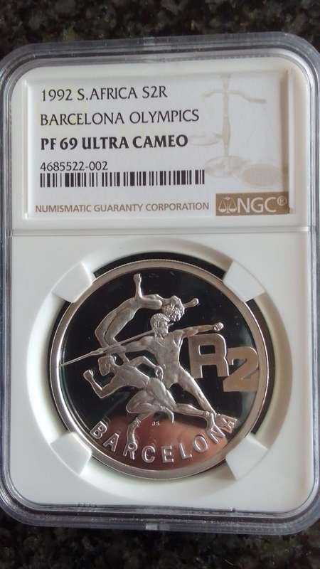 Very High Graded PF69 - 1992 Barcelona Olympics R2 SILVER Coin