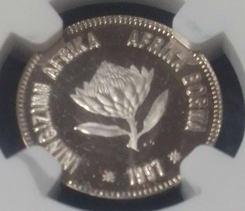 **A MUST-SEE COIN** - PF69 Ultra Cameo - 1997 South Africa 2½ Cent Knysna Seahorse Silver Coin.