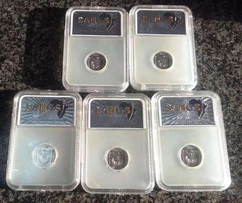 2002 South Africa - World Summit Graded R1 Coins