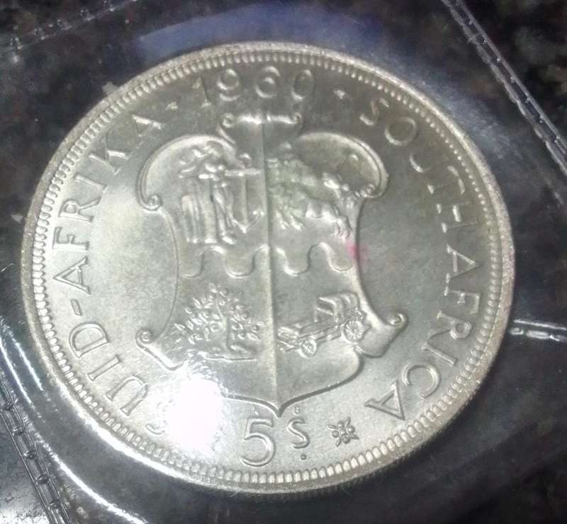 1960 South African 5 Shillings Coin
