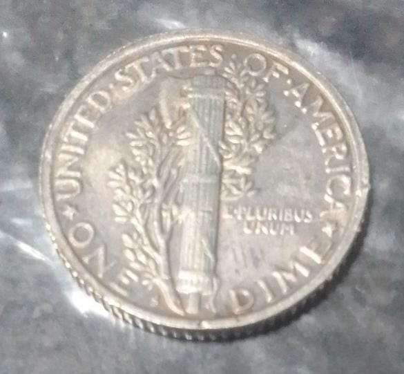 Very Unique Coin Art - 1916 USA 1 Dime