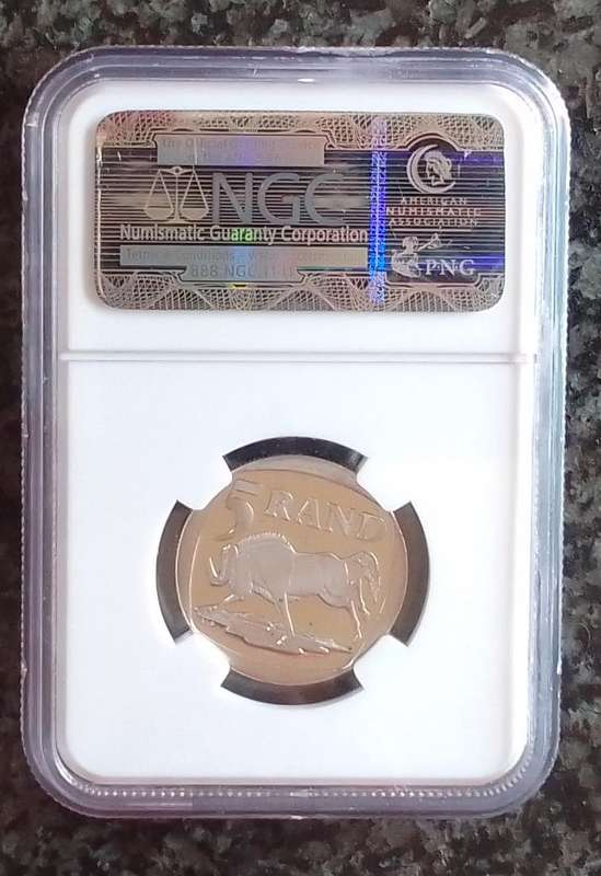 2000 South Africa Nelson Mandela R5 Coin Graded PL63 Ultra Cameo