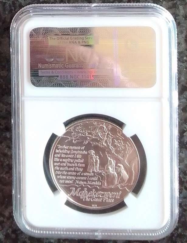Very Rare Graded MS69 Coin 2013 SILVER Protea Series R1 - Sterling Silver MANDELA - Life of a Legend