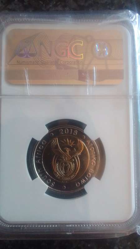 NGC GRADE MS 67 - 2018 South Africa Mandela Centenary R5 Coin