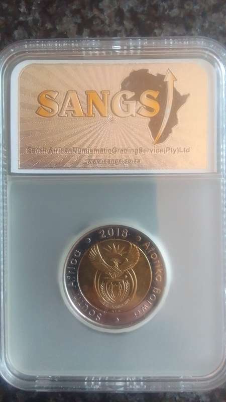 2018 Mandela centenary hologram R5 SANGS Graded MS63
