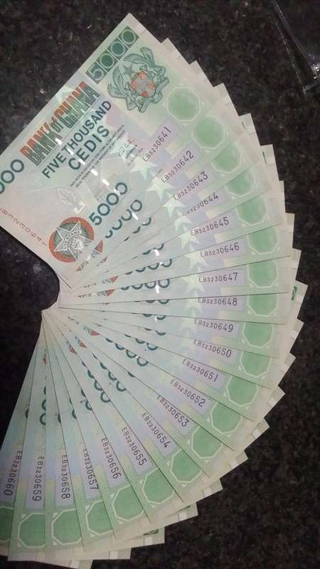 20x 2006 Ghana 5000 Cedis - Consecutive Serial Number Banknotes