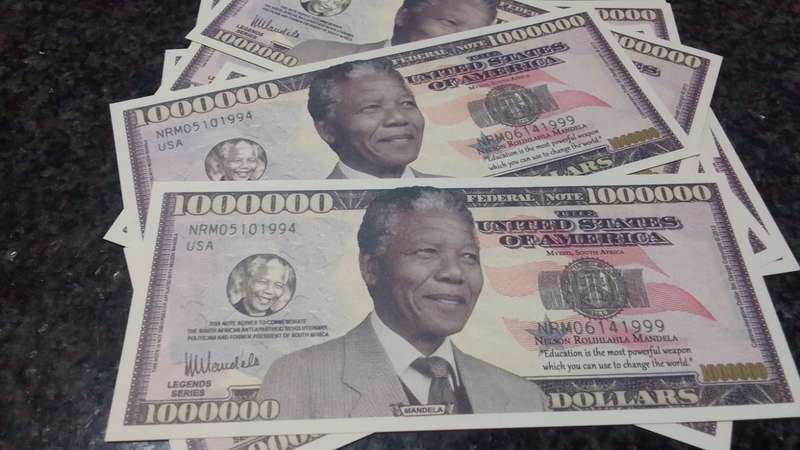 Mandela $1,000,000 Novelty Banknotes