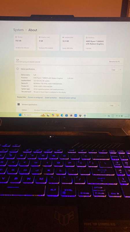 ASUS TUF Gaming A15 FA507RF AMD RyzenTM