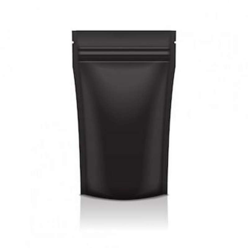 100 pieces of Matt Black coffee pouch with zipper