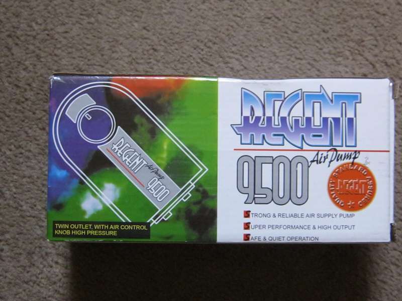 Regent 9500 Air pump for fish tank and various linked items