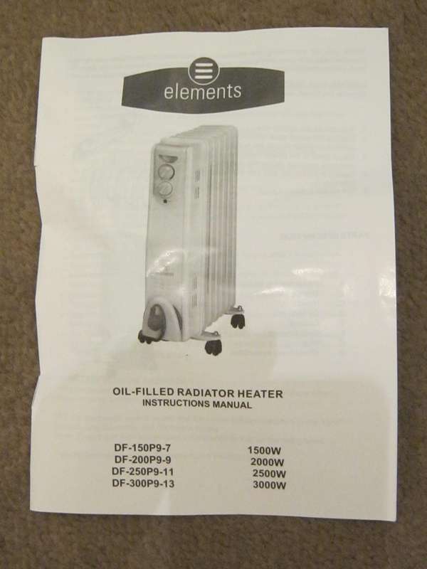 7 Fin oil filled Radiator Heater
