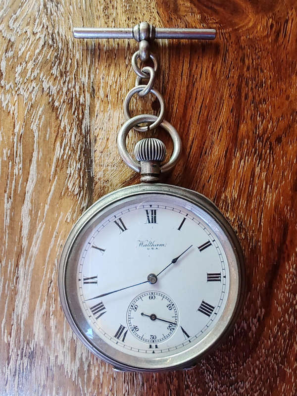 Antique Waltham Pocket Watch c.1911  Sterling Silver Dennison Case
