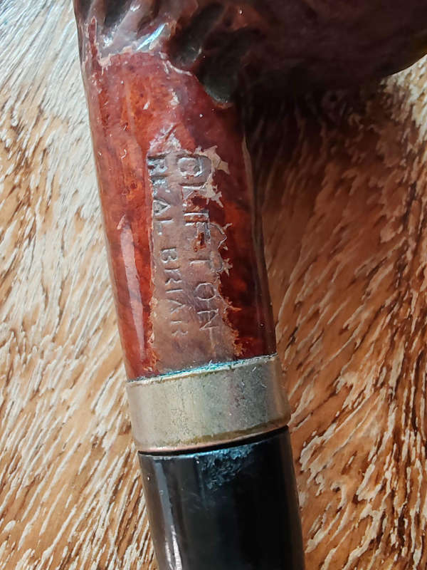 Vintage Clifton Real Briar Smoking Pipe  Straight Stem