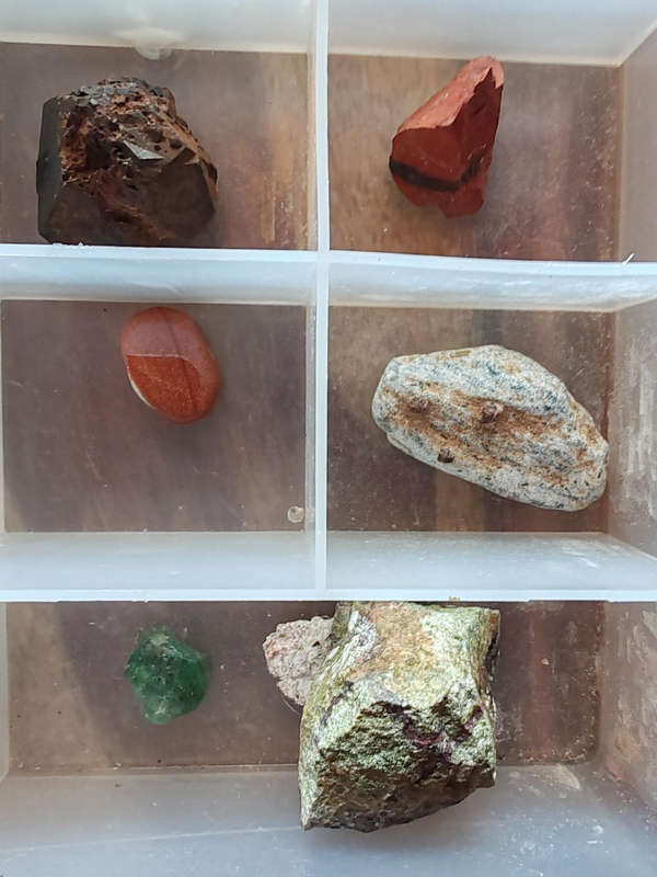 18-Piece Mineral and Crystal Collection  Dioptase, Goethite, Calcite, Jasper & More