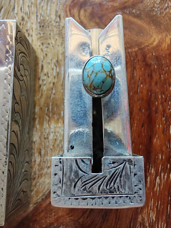 Vintage Italian 800 Silver Lipstick Holder