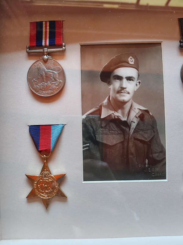 Framed WWII Medal Collection  H.N. Foot  British & African Campaigns