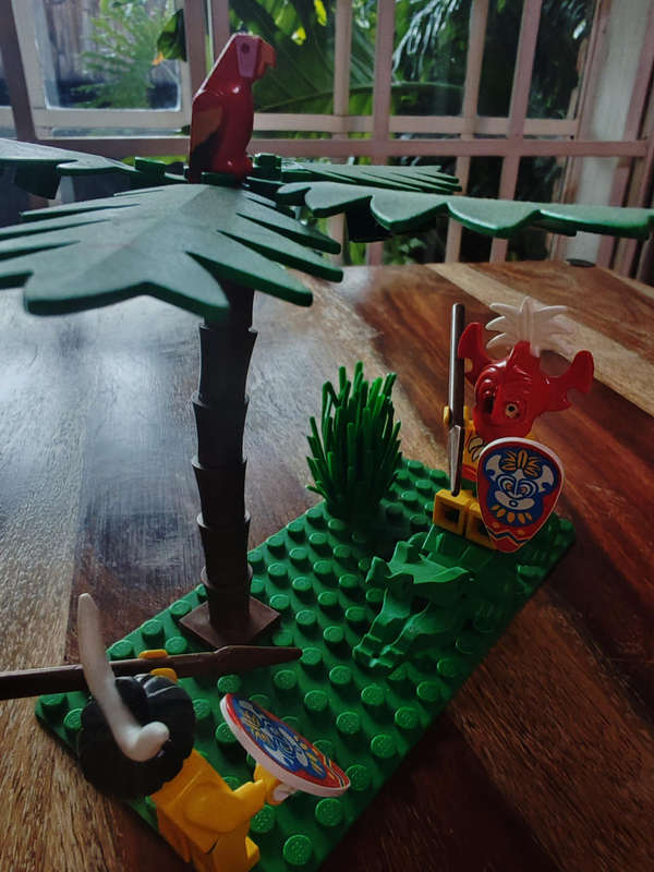 LEGO Islanders Lot  1990s  Includes Rare King Kahuka on Crocodile