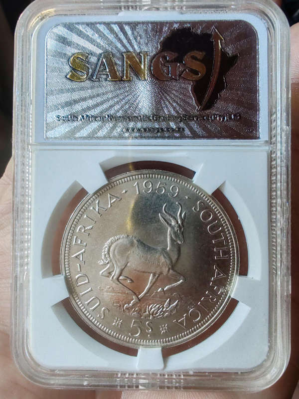 1959 South Africa 5 Shillings  SANGS SS63