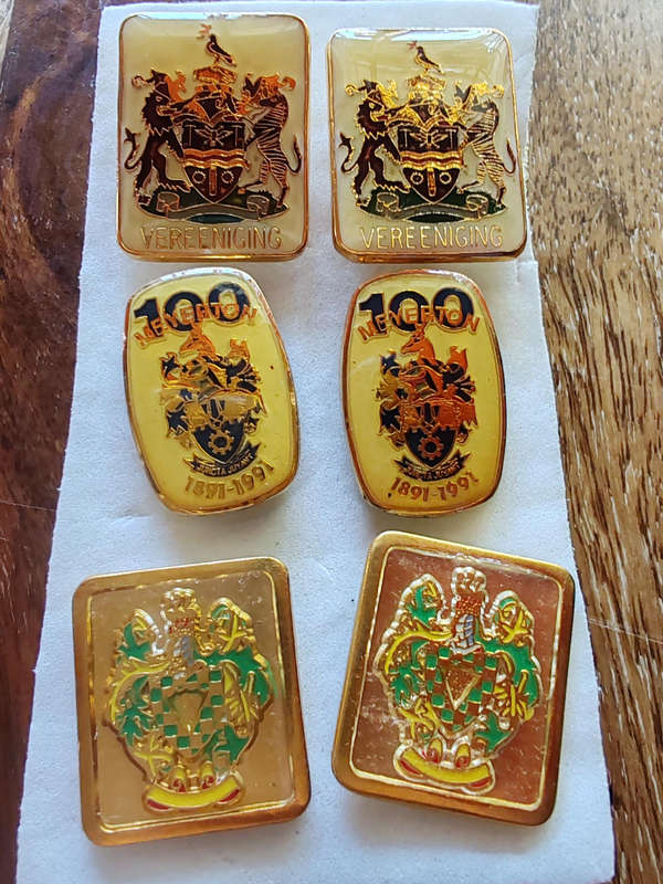 Cufflinks from different cities in South Africa