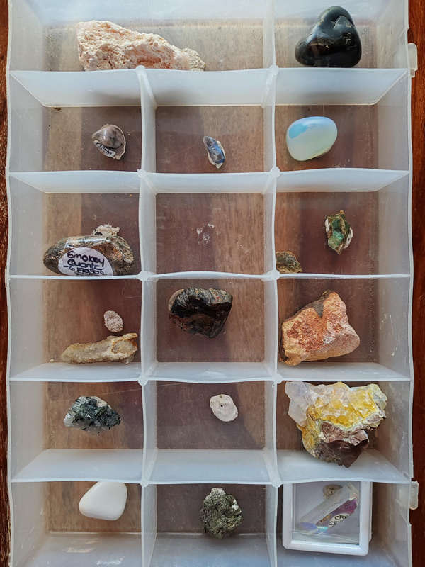 Crystal & Mineral Display Collection | Smoky Quartz, Opalite, Onyx , Obsidian & More