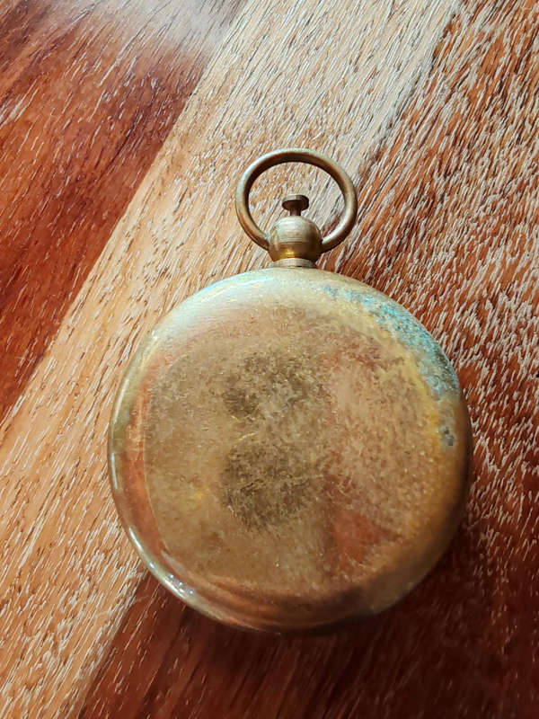 Stanley London Brass Pocket Compass  Flip-Open Cover  Vintage Style
