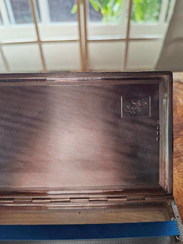 Exquisite Vintage Sterling Silver Cigarette Case  Unused Condition