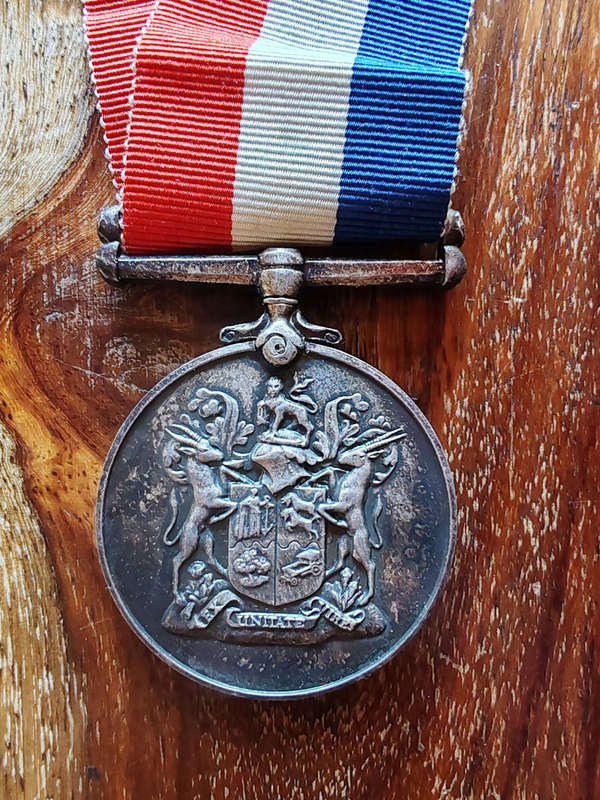 South African Medal for War Service  With Certificate, Envelope & Receipt