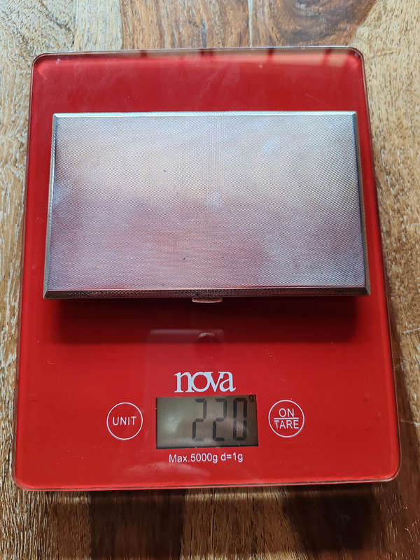 Exquisite Vintage Sterling Silver Cigarette Case  Unused Condition