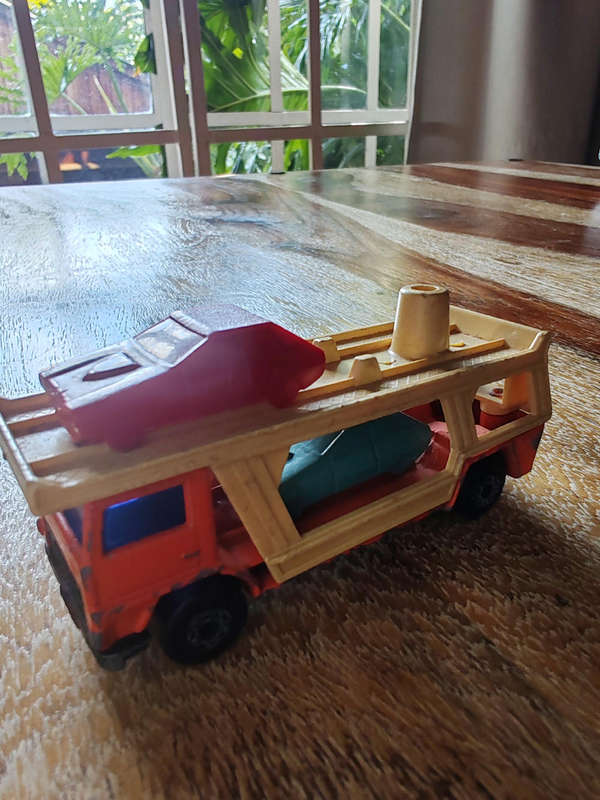 VINTAGE ORIGINAL 1978 MATCHBOX LESNEY SUPERFAST NO.11 ORANGE CAR TRANSPORTER