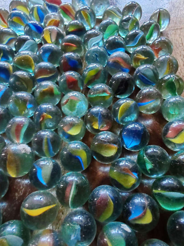 Lot of 118 Vintage Alabaster Marbles
