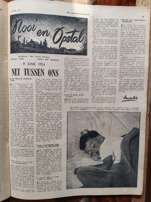 Landbouweekblad  9 Junie 1954 (Fair Condition)
