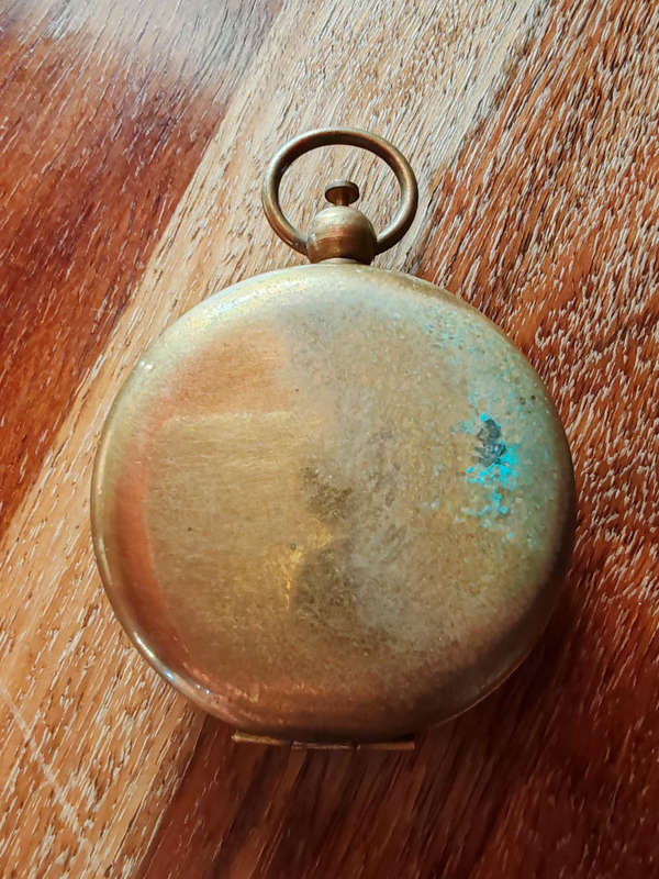 Stanley London Brass Pocket Compass  Flip-Open Cover  Vintage Style