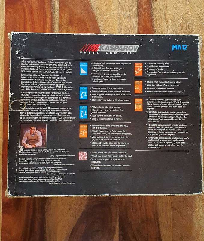 Rare Kasparov MK12 Chess Computer from 1986 , With original box