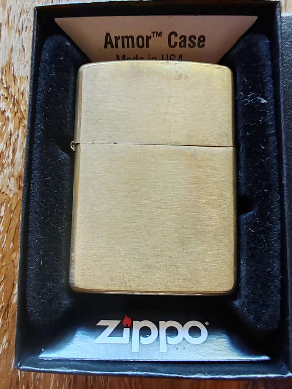 Zippo Armor® Brass Lighter  Original Box  Excellent Condition