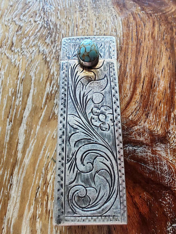 Vintage Italian 800 Silver Lipstick Holder