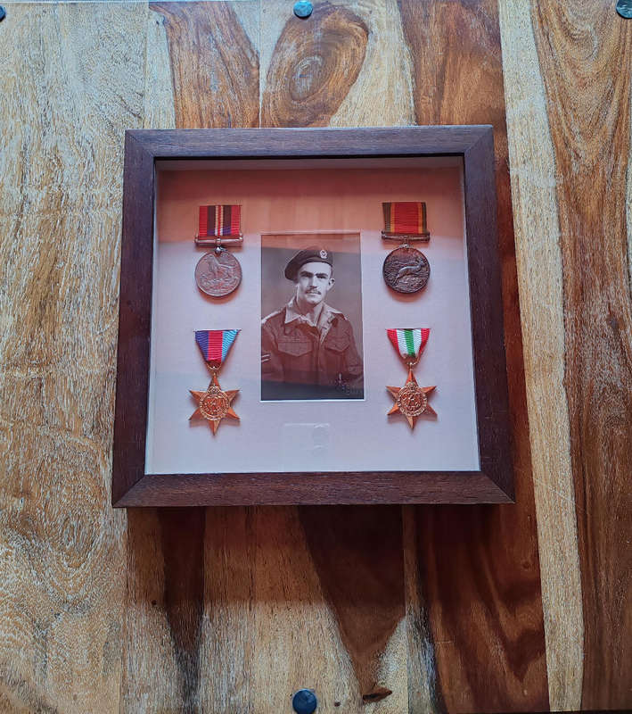 Framed WWII Medal Collection  H.N. Foot  British & African Campaigns