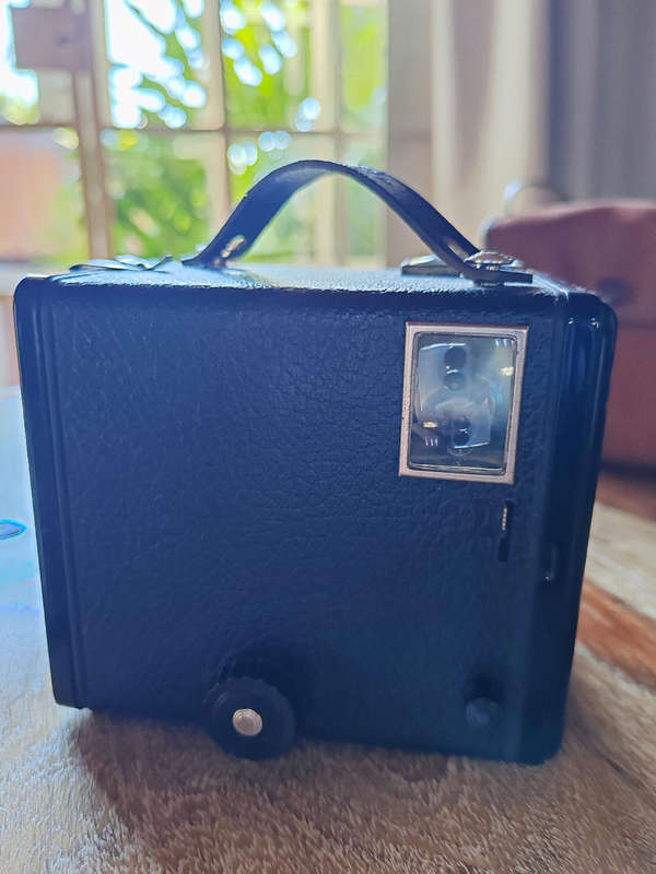 Vintage Kodak Brownie Model 1 Camera with Cloth Bag  Untested