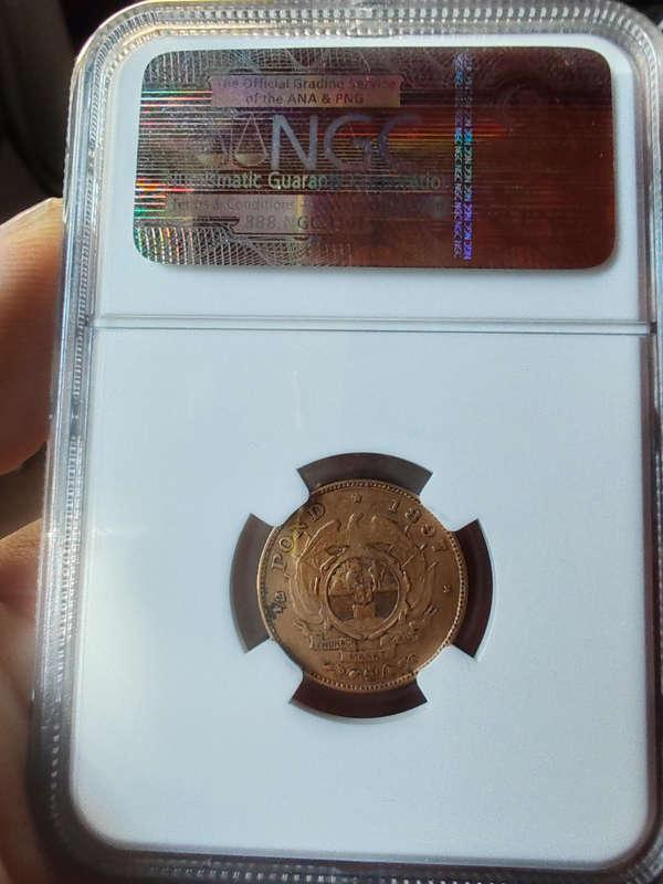 1897 ZAR Gold Half Pond  NGC VF35  Paul Kruger