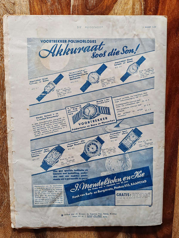 Huisgenoot  3 March 1939  Vintage South African Magazine