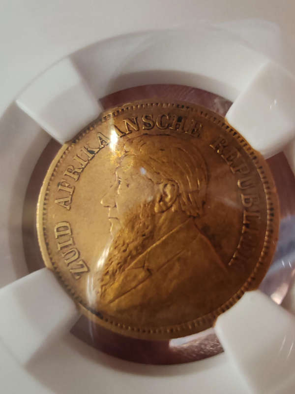 1897 ZAR Gold Half Pond  NGC VF35  Paul Kruger