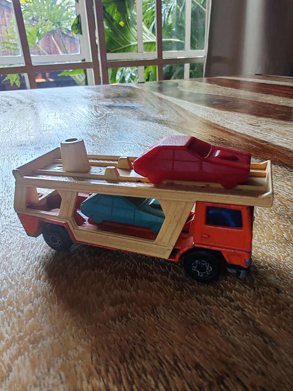 VINTAGE ORIGINAL 1978 MATCHBOX LESNEY SUPERFAST NO.11 ORANGE CAR TRANSPORTER