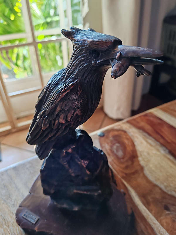 Buschcalls Kingfisher Bronze Sculpture by M. Forbes